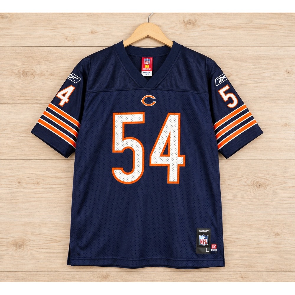Reebok NFL Chicago Bears Brian Urlacher 54 Jersey Youth Large 14-16 Navy Blue